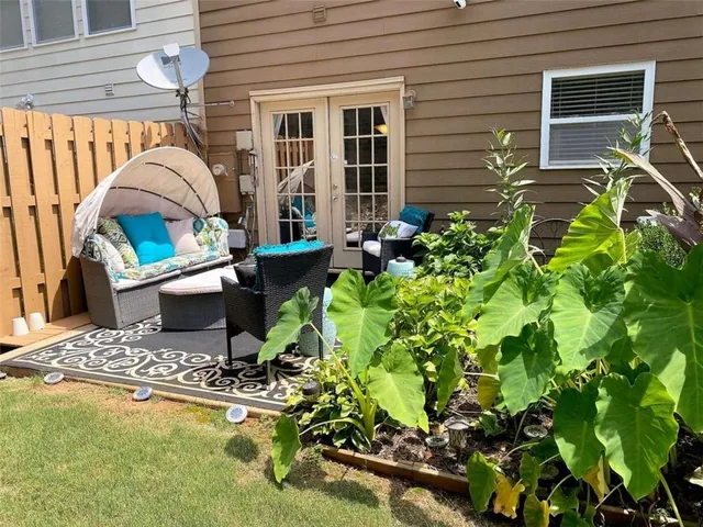 a living room filled with furniture