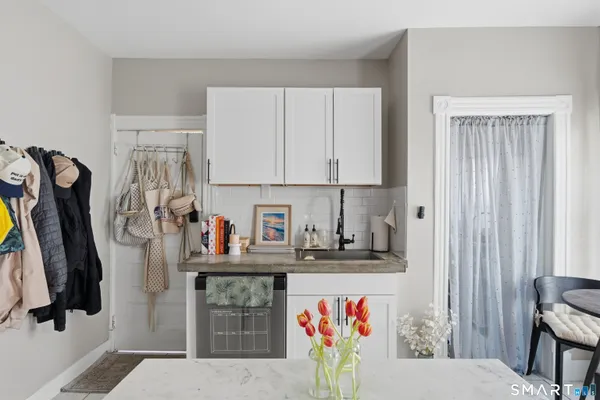 a room with storage and utility