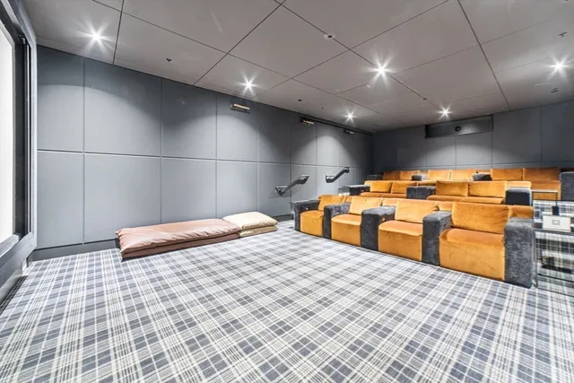 a room with gym equipment