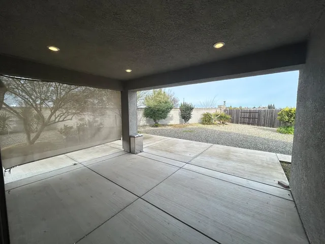 a bathroom with a large mirror