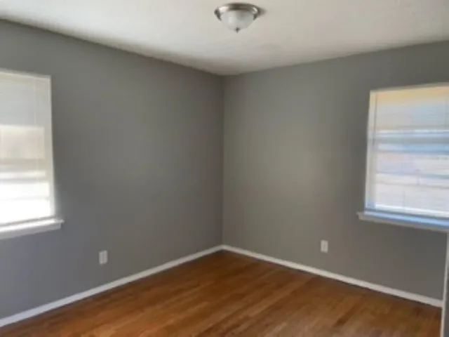 an empty room with a window