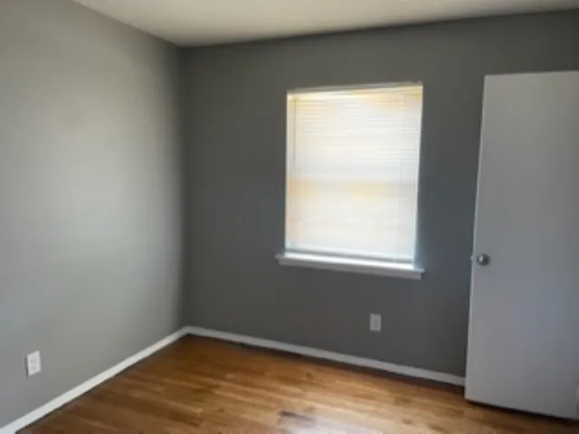 an empty room with a window