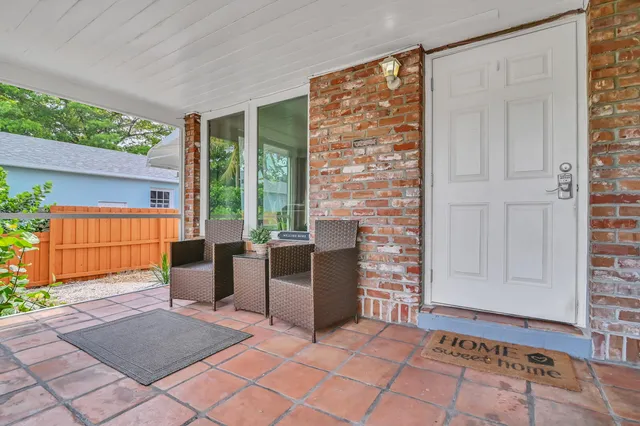 a view of an outdoor space with a patio