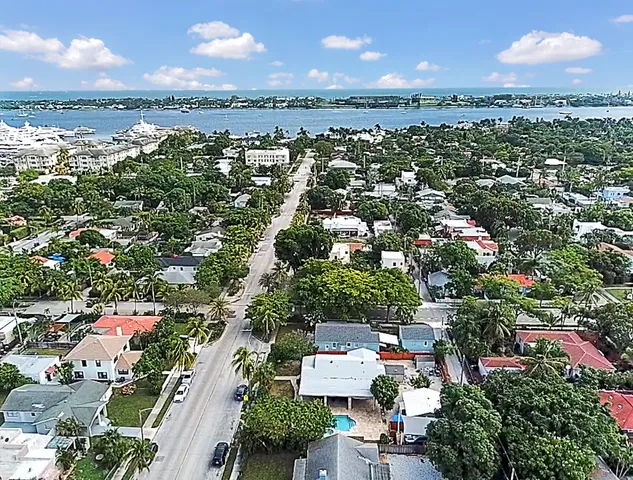 an aerial view of a city