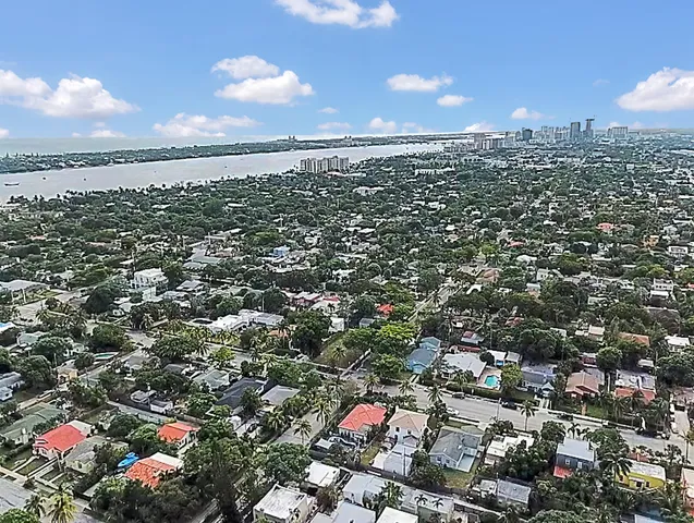 an aerial view of a city