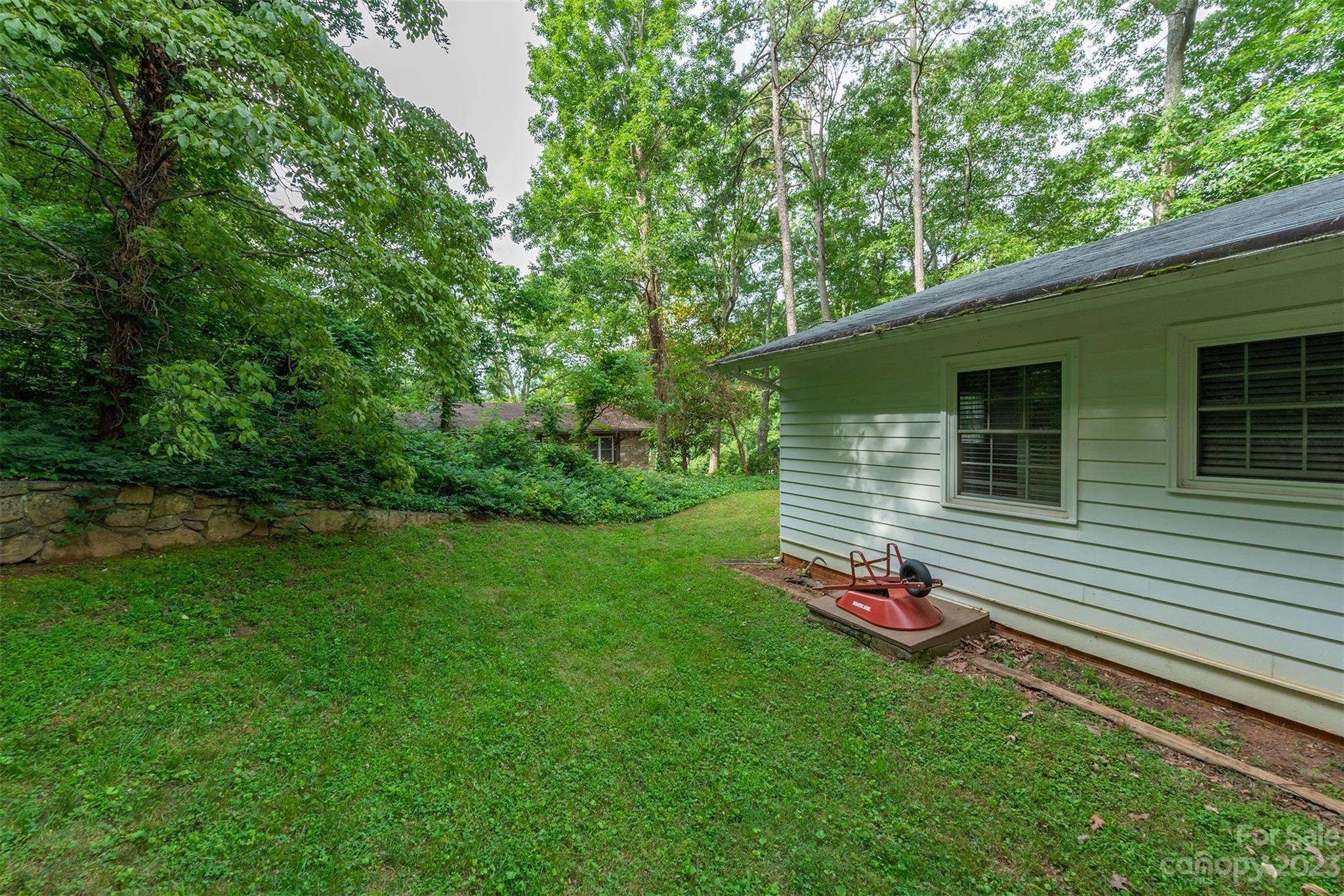 92 Alpine Way Asheville, NC 28805 - Photo 18 of 22 a backyard of a house with lots of green space