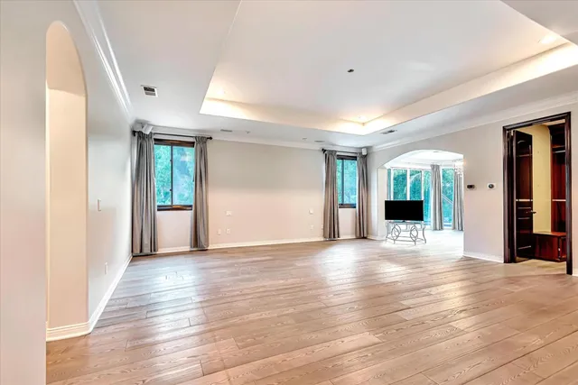 a view of an empty room and window