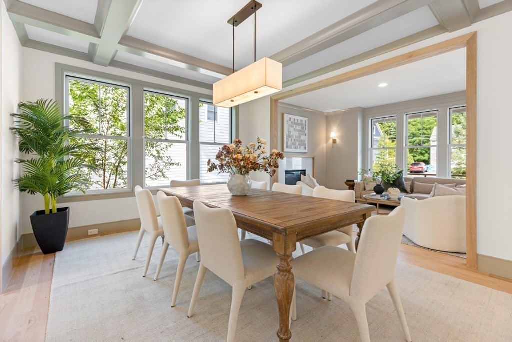 107 Valley Road Needham, MA 02492 - Photo 12 of 36 a view of a dining room with furniture window and outside view