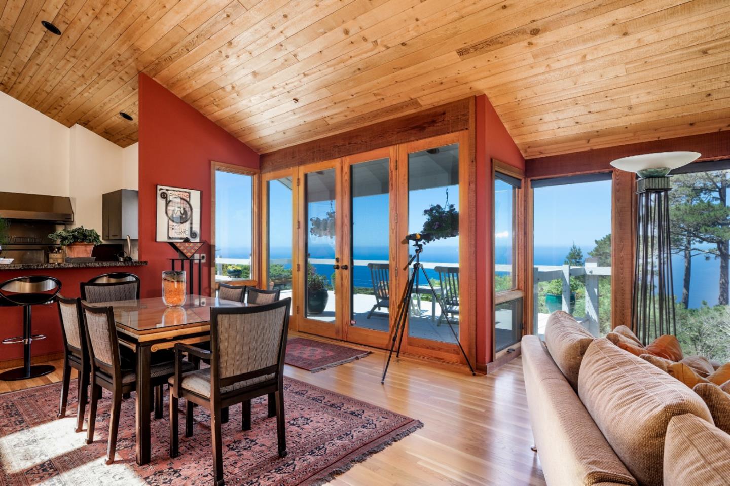 211 Crest Road Carmel, CA 93923 - Photo 2 of 21 a view of a dining room with furniture window and wooden floor