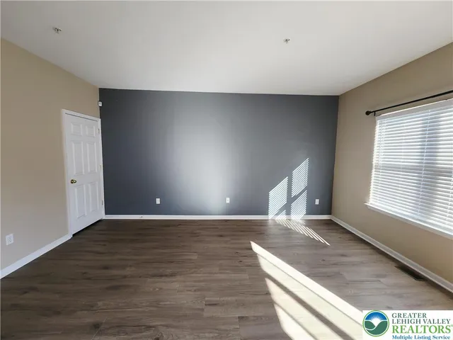 a view of a livingroom with a window