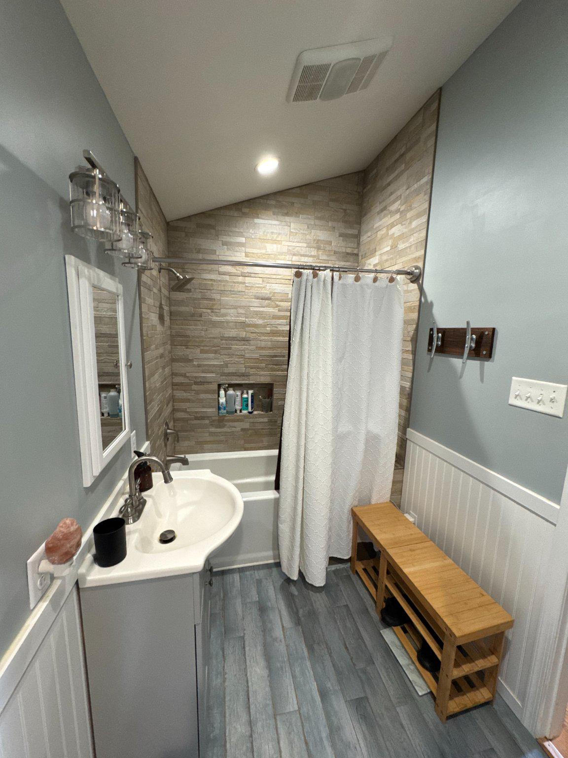 74 Sinnickson Landing Road Salem, NJ 08079 - Photo 17 of 51 a bathroom with a sink and a mirror