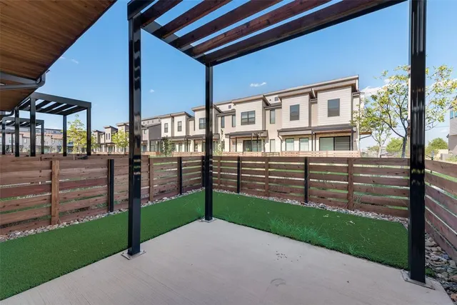 a view of a porch with a backyard