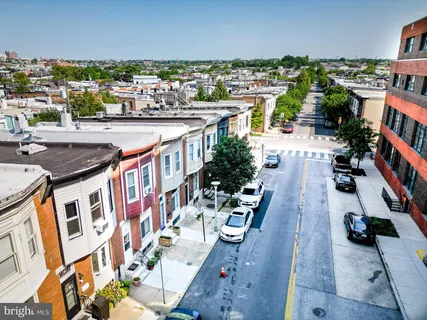 a front view of a building