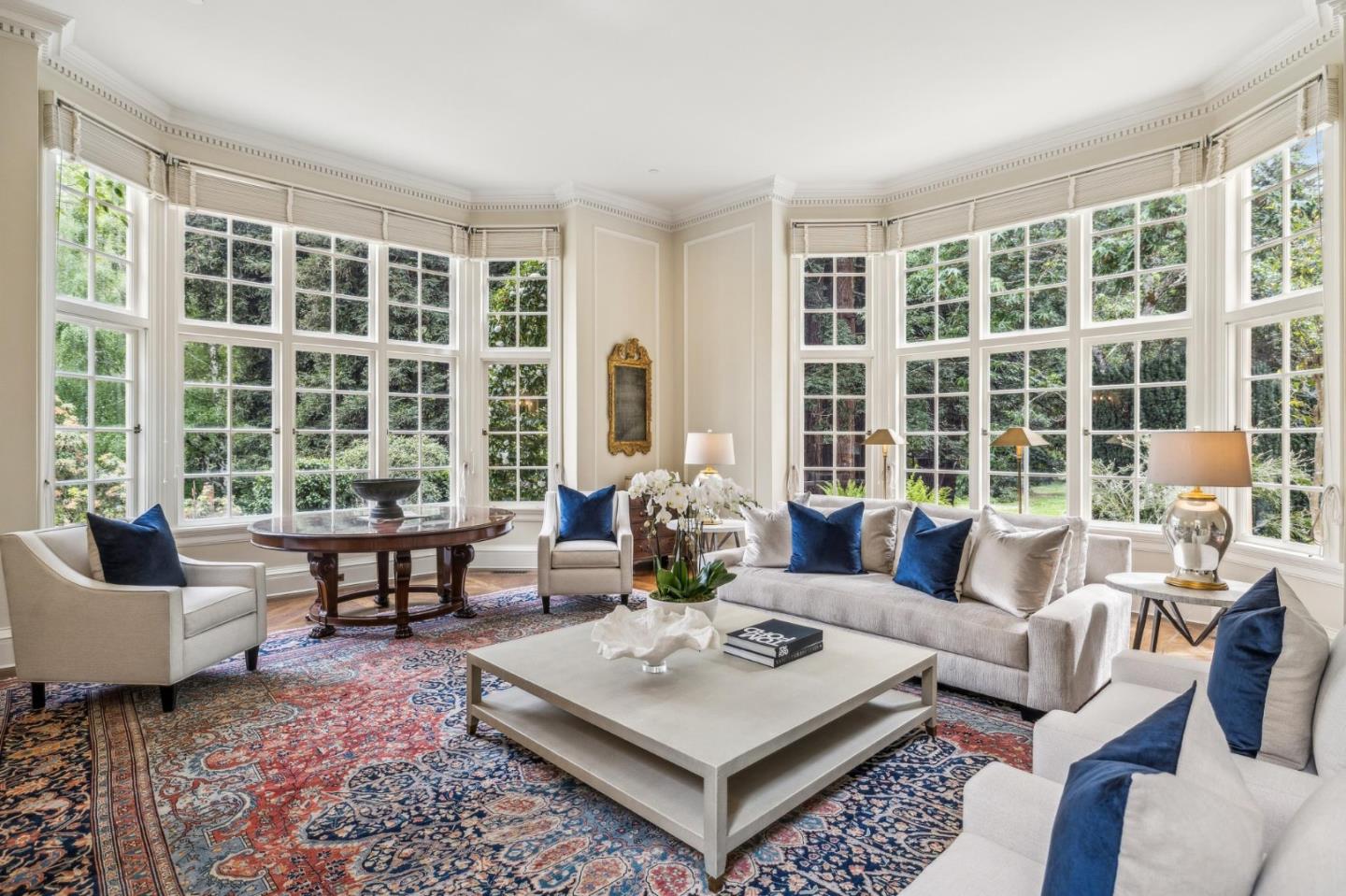 100 Cañada Road Woodside, CA 94062 - Photo 9 of 79 a living room with furniture and a large window