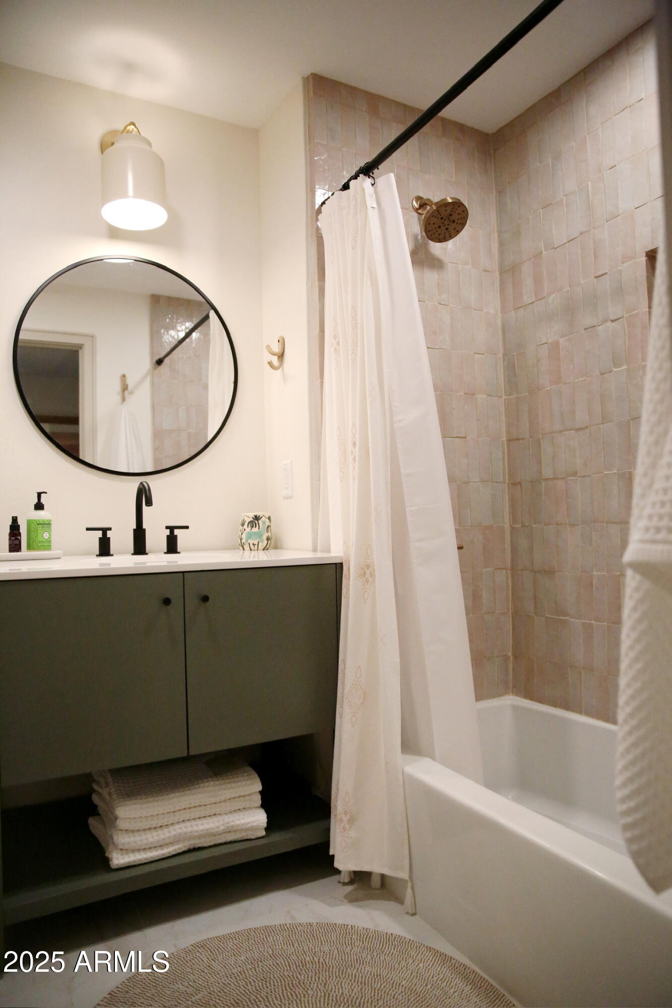 480 Cochise Road Munds Park, AZ 86017 - Photo 33 of 62 a bathroom with a sink and a mirror