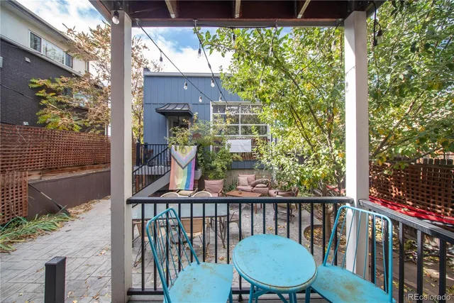 a view of a city from a balcony