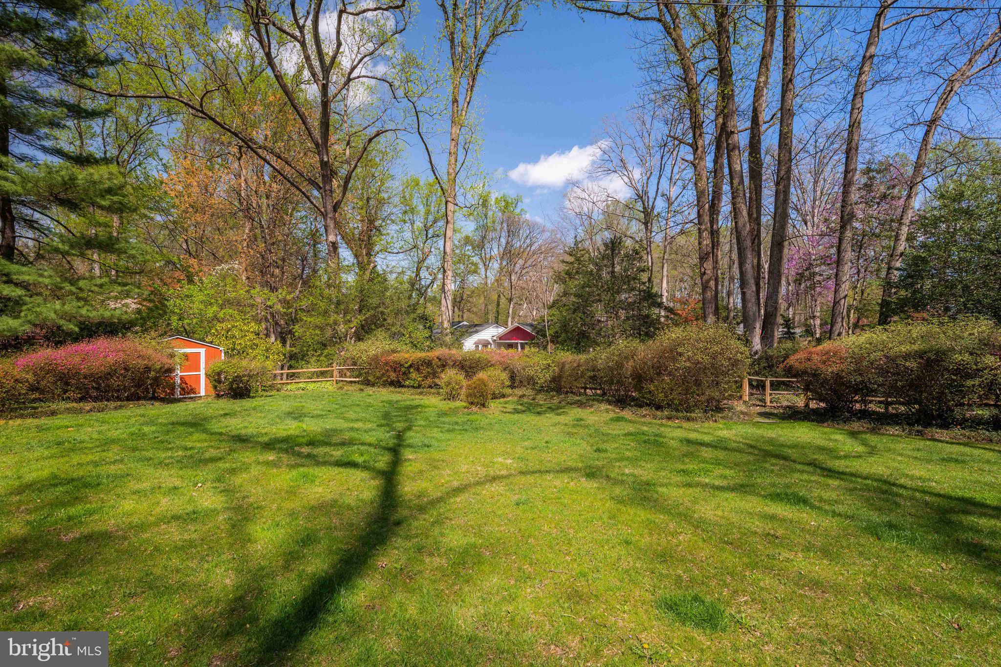 3814 Hillcrest Lane Annandale, VA 22003 - Photo 40 of 48 a backyard of a house with plants and large trees