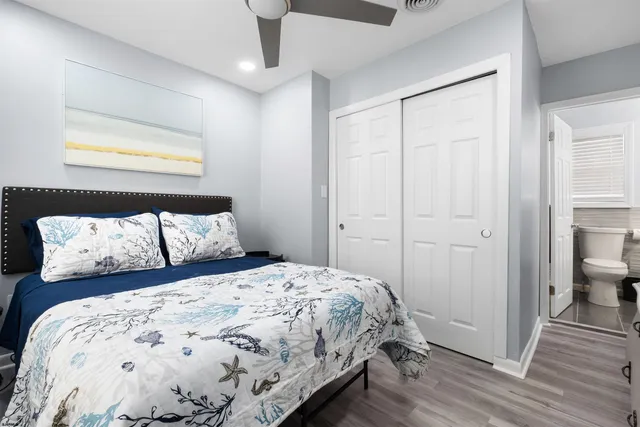 a bathroom with a bathtub and shower
