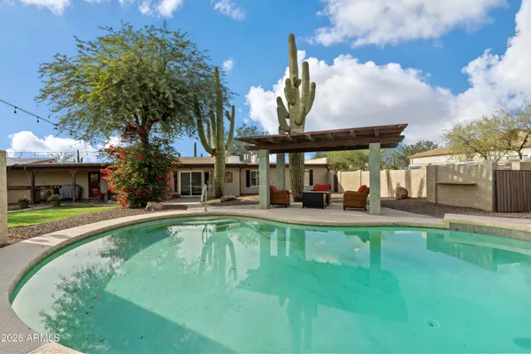 a view of a house with a patio