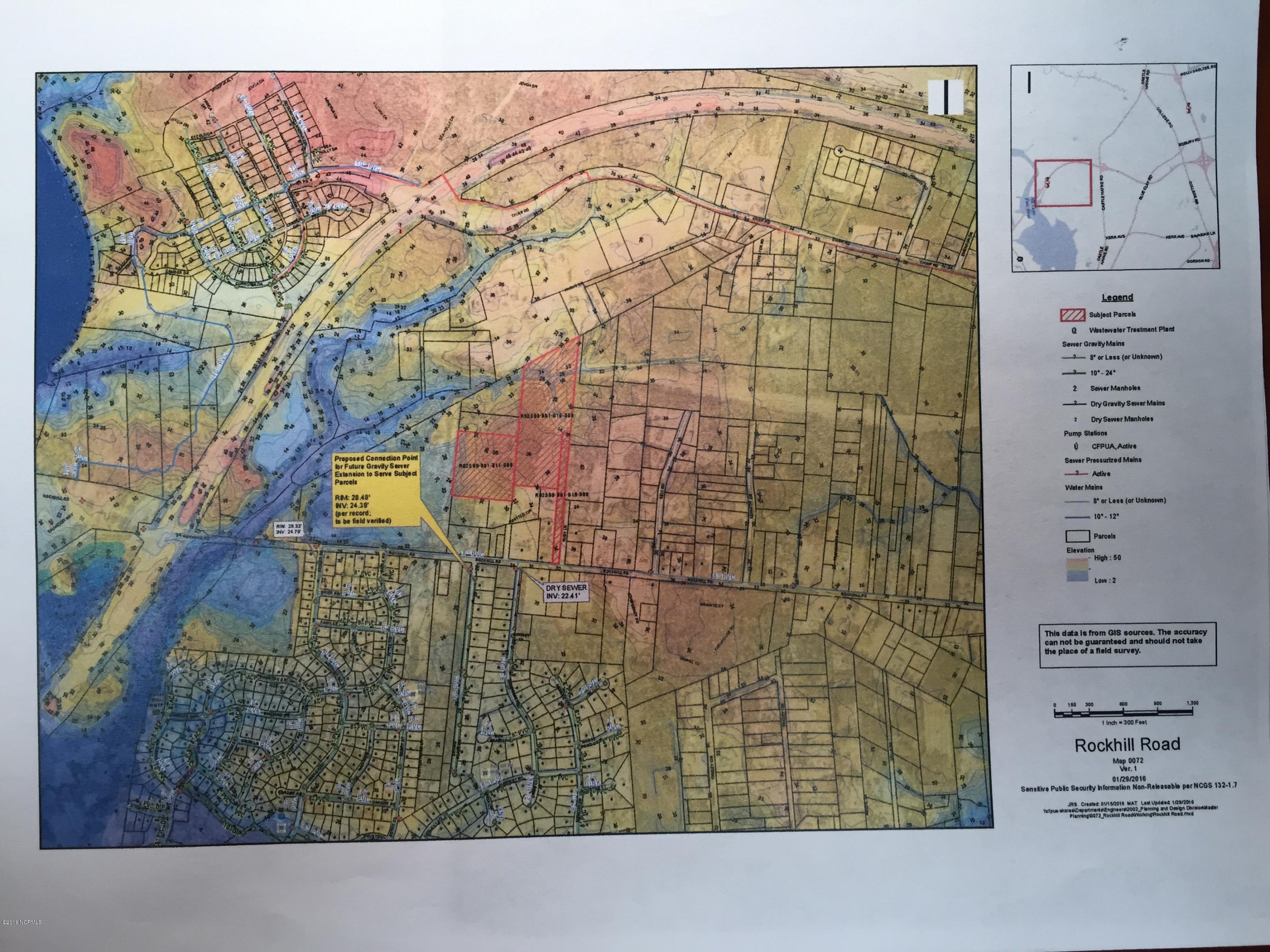 1639 Rockhill Road Castle Hayne, NC 28429 - Photo 5 of 5 Sewer map