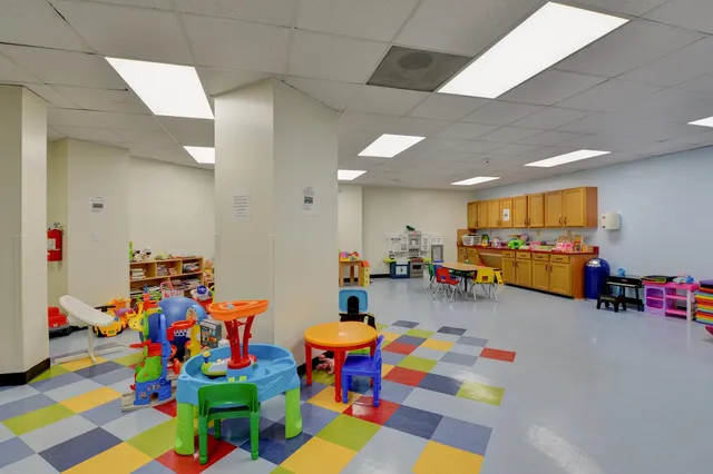 a children play room with toys