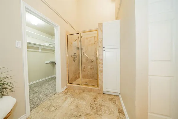 a view of bathroom with shower