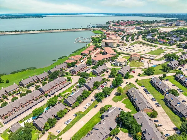 an aerial view of a city