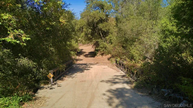a view of wooden deck and a forest
