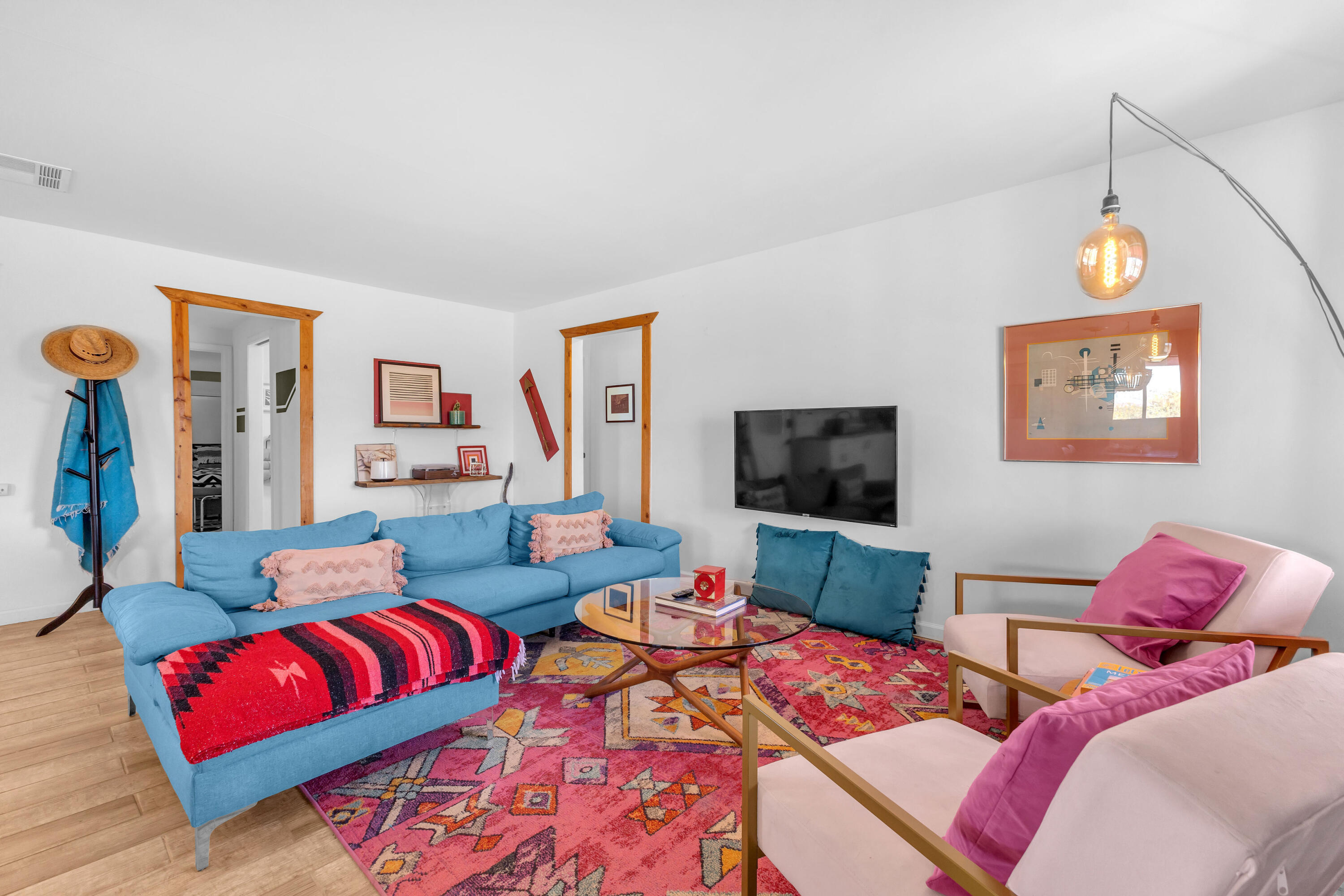 2642 Star Lane Joshua Tree, CA 92252 - Photo 7 of 76 a living room with furniture and a flat screen tv