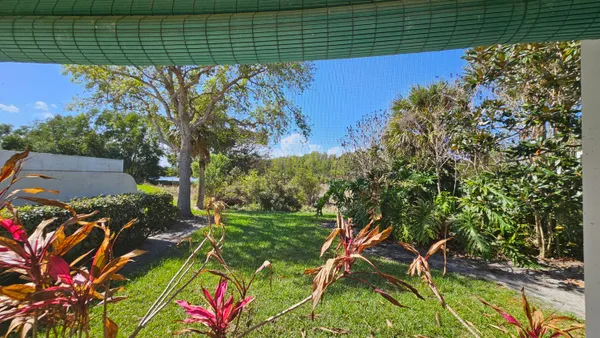 a view of an outdoor space and a yard