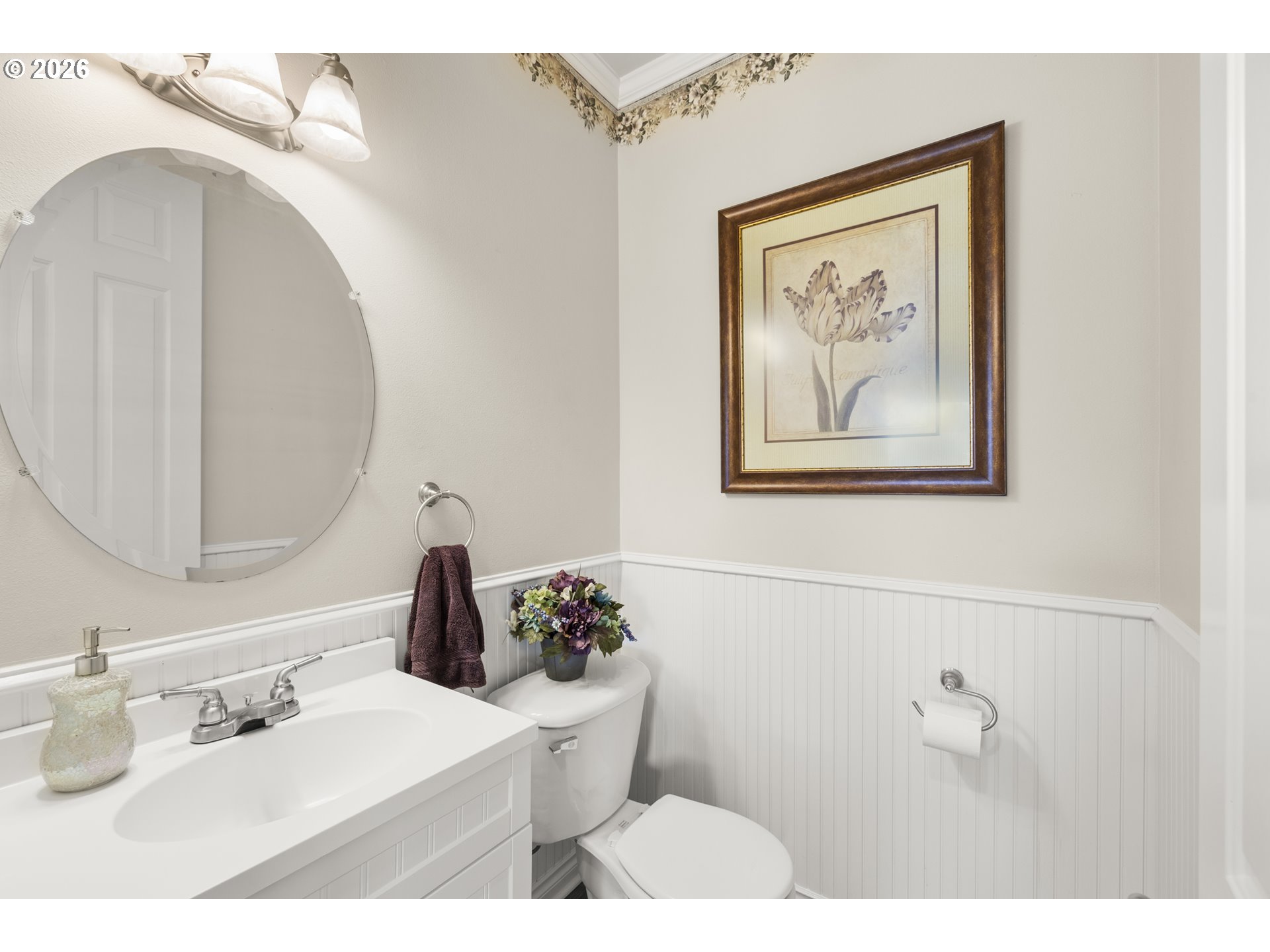 535 Maple Street Mount Angel, OR 97362 - Photo 19 of 48 a bathroom with a sink mirror and vanity