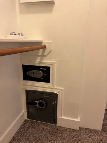 a close view of a fireplace in the room