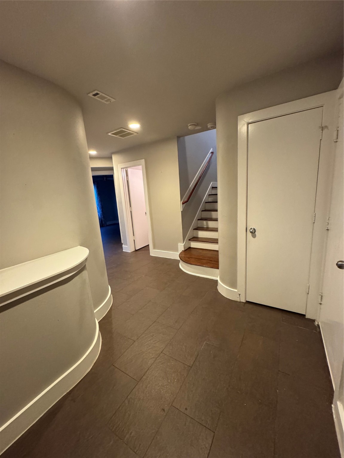 3606 Omeara Drive Houston, TX 77025 - Photo 21 of 21 a view of a hallway with stairs