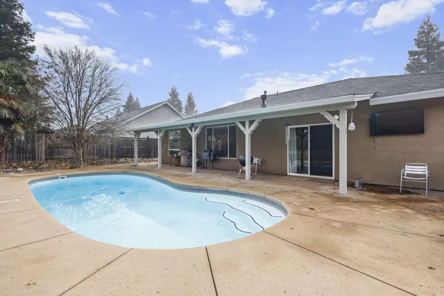 front view of house with a patio