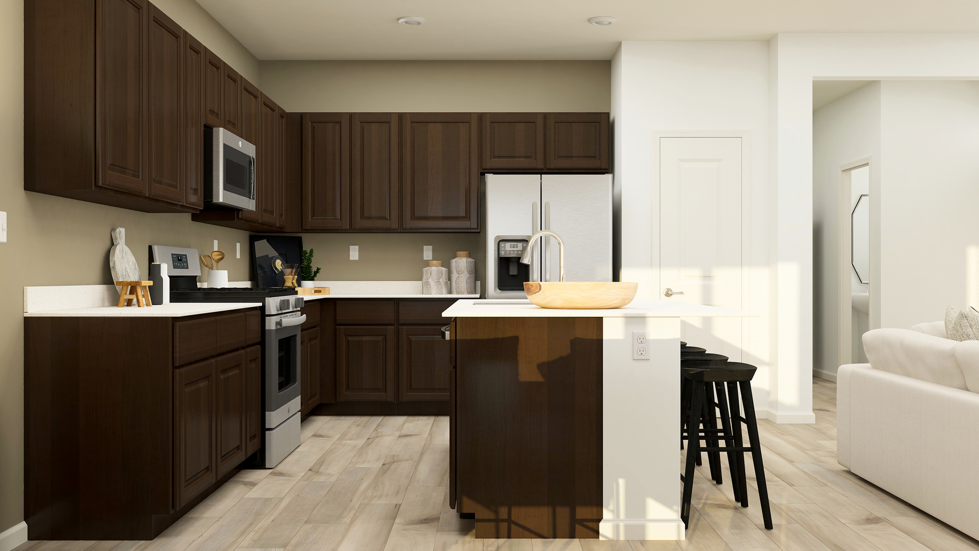 12058 Jordi Road Huntley, IL 60142 - Photo 5 of 18 a kitchen with a sink a stove and refrigerator