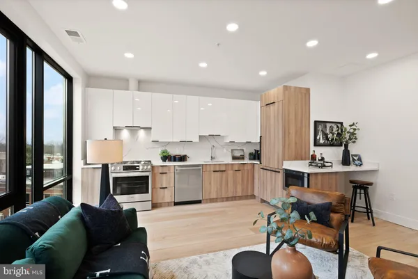 a living room with furniture or couch and a fireplace