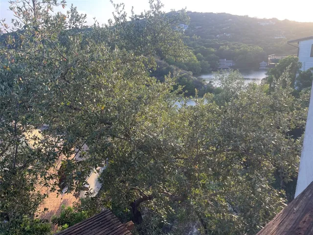 a view of an outdoor space with mountain view