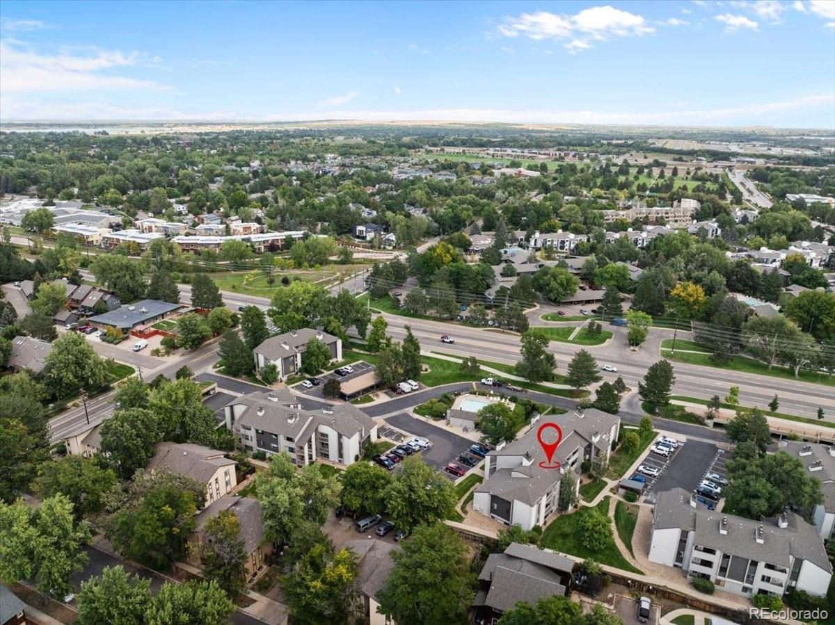 3545 28th Street, Unit 304 Boulder, CO 80301 - Photo 20 of 23 an aerial view of a city