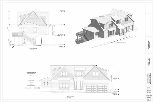 a view of yard with large trees
