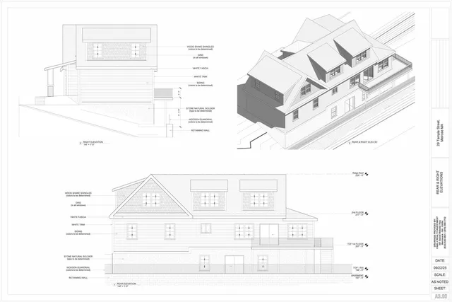 a backyard of a house with lots of trees