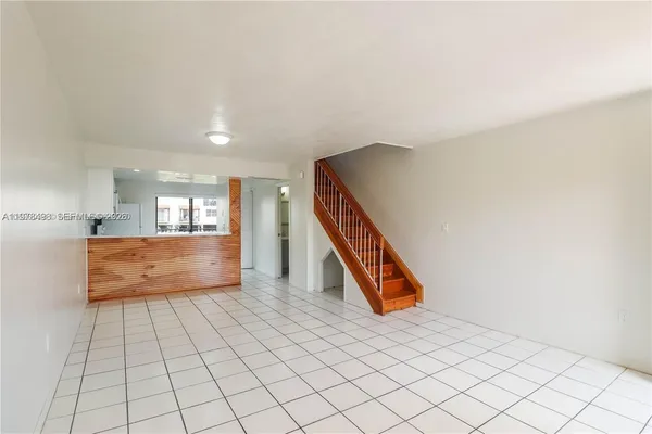 a view of kitchen with windows