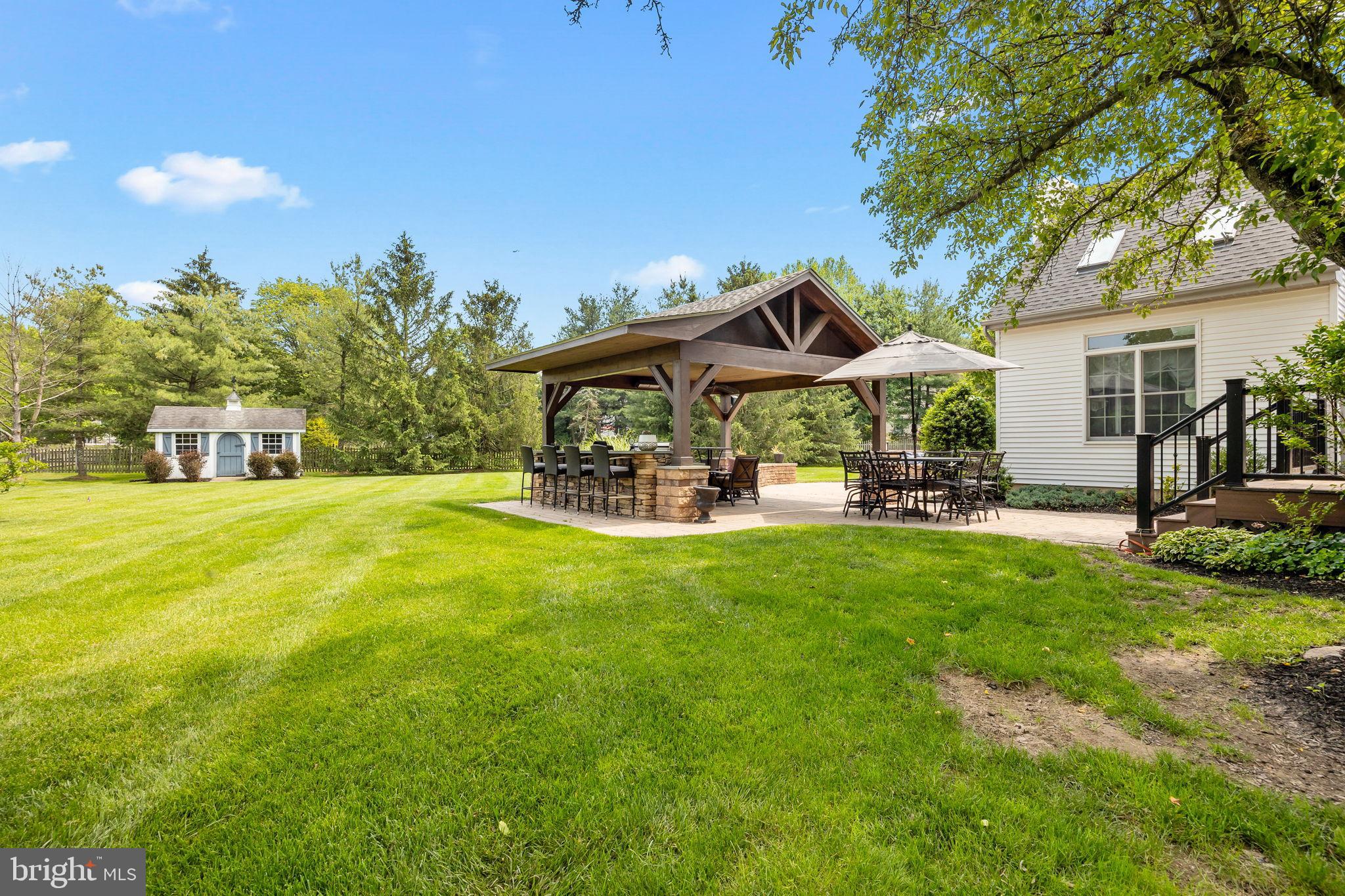 4605 Twinbrook Circle Doylestown, PA 18902 - Photo 43 of 53 Spacious backyard with custom pavilion ...
