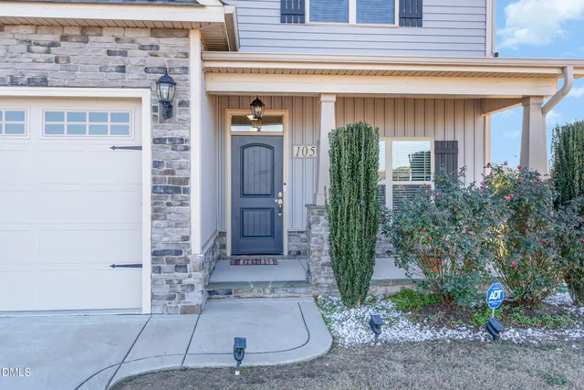 a front view of a house