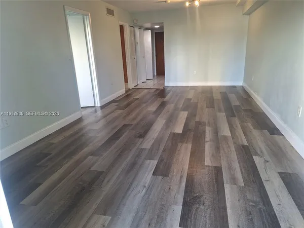 a view of wooden floor in a room