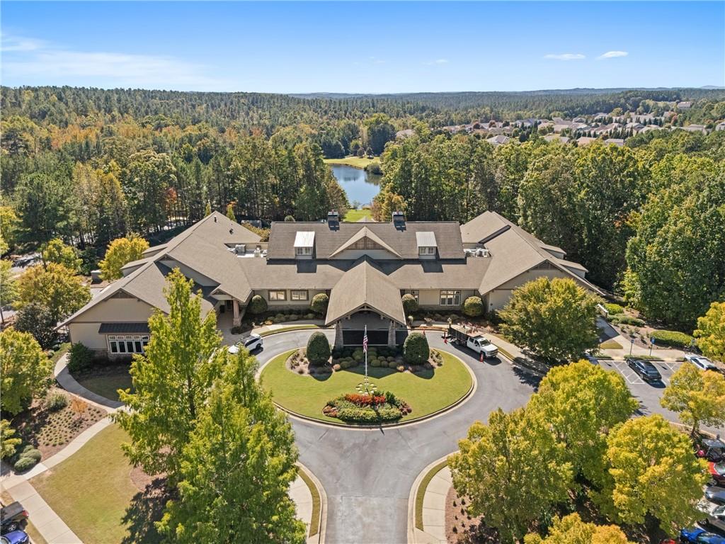 319 Laurel Lookout Hills Canton, GA 30114 - Photo 57 of 80 an aerial view of a house with swimming pool and ocean view