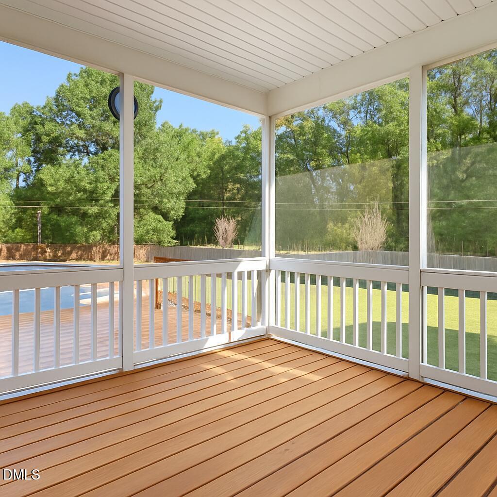 4800 Rhythm Drive Apex, NC 27539 - Photo 23 of 32 a view of balcony with wooden floor