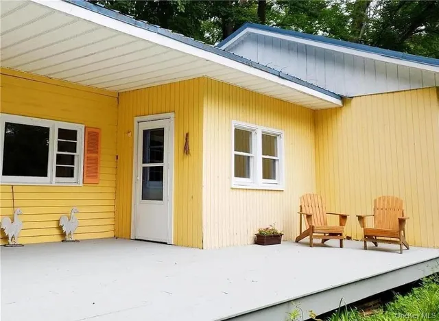 a backyard of a house