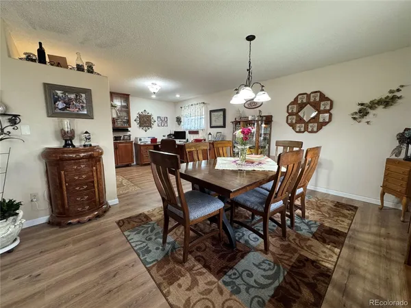 a view of a dining room and livingroom