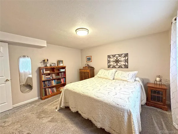 a bed room with furniture and a bed