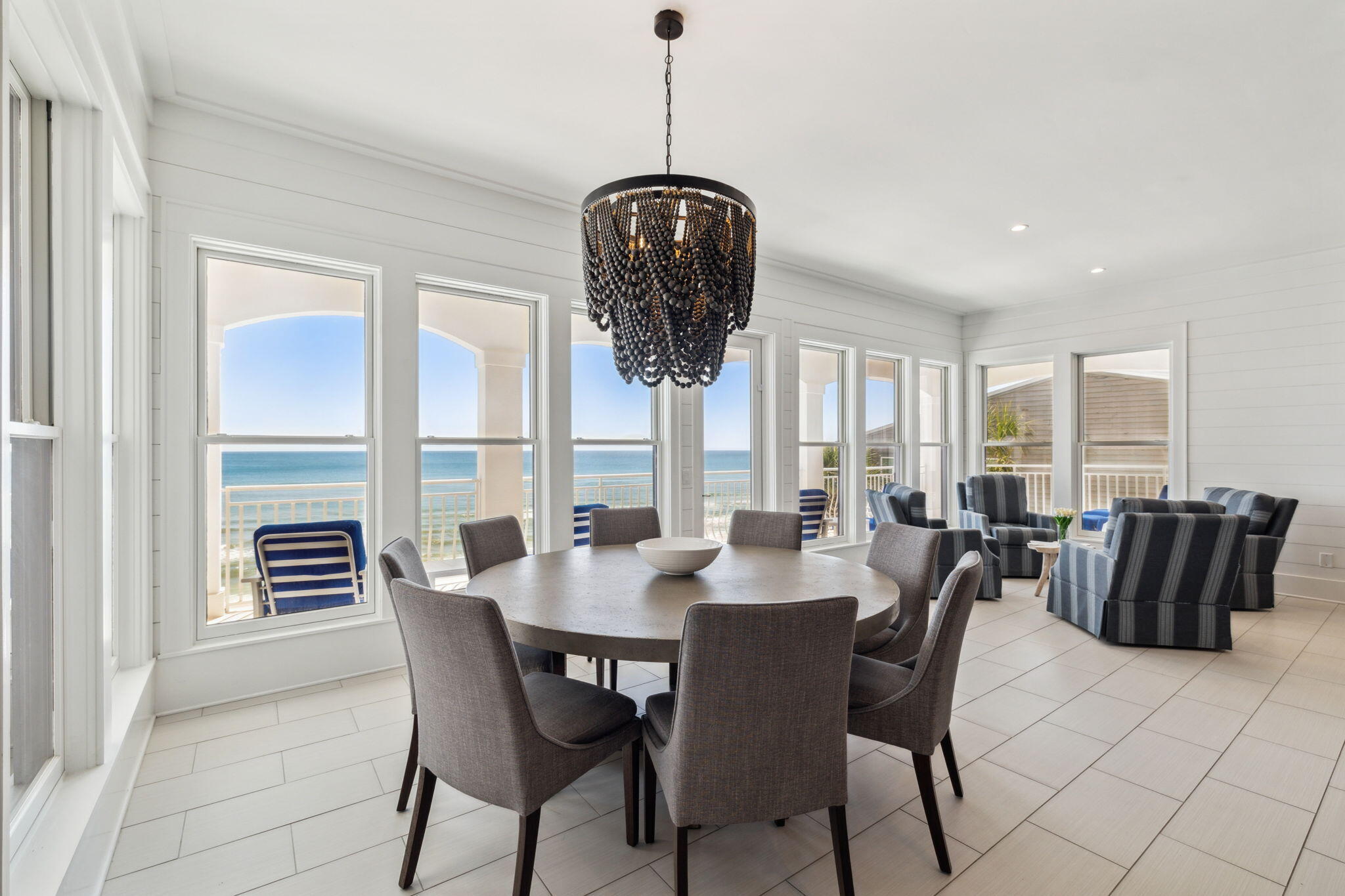 8266 East County Highway 30A Seacrest, FL 32461 - Photo 71 of 148 a view of a dining room with furniture window and outside view
